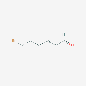 molecular formula C6H9BrO B14271766 6-Bromohex-2-enal CAS No. 139650-75-2