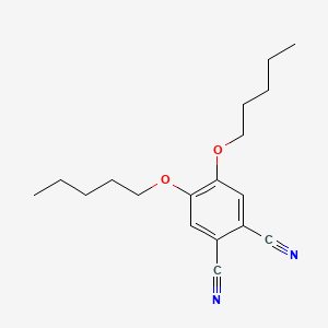 molecular formula C18H24N2O2 B14271767 1,2-Benzenedicarbonitrile, 4,5-bis(pentyloxy)- CAS No. 130996-05-3