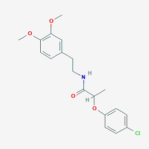 molecular formula C19H22ClNO4 B14271780 2-(4-Chlorophenoxy)-N-[2-(3,4-dimethoxyphenyl)ethyl]propanamide CAS No. 149588-61-4