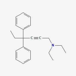 molecular formula C22H27N B14271791 N,N-Diethyl-4,4-diphenylhex-2-yn-1-amine CAS No. 134864-06-5