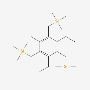 molecular formula C24H48Si3 B14271795 [(2,4,6-Triethylbenzene-1,3,5-triyl)tris(methylene)]tris(trimethylsilane) CAS No. 126910-06-3