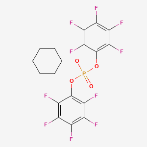 molecular formula C18H11F10O4P B14271802 Cyclohexyl bis(pentafluorophenyl) phosphate CAS No. 184958-01-8