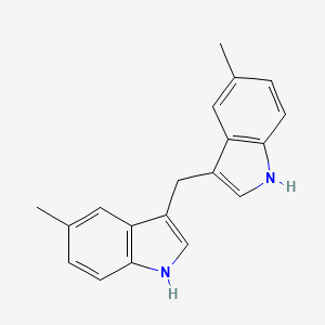 molecular formula C19H18N2 B14271805 1H-Indole, 3,3'-methylenebis[5-methyl- CAS No. 159890-08-1