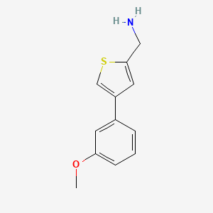 molecular formula C12H13NOS B1427185 (4-(3-Methoxyphenyl)thiophen-2-yl)methanamine CAS No. 1344010-49-6