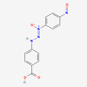 molecular formula C13H10N4O4 B14271864 3-Hydroxy-1-(p-carboxyphenyl)-3-(p-nitrosophenyl)triazene 