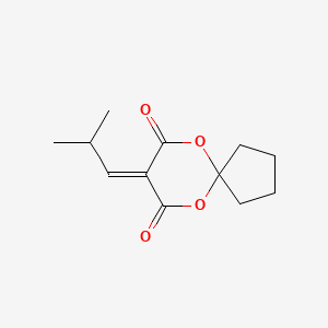 molecular formula C12H16O4 B14271877 8-(2-Methylpropylidene)-6,10-dioxaspiro[4.5]decane-7,9-dione CAS No. 132473-08-6