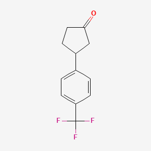 molecular formula C12H11F3O B1427189 3-(4-(Trifluoromethyl)phenyl)cyclopentanone CAS No. 1310326-12-5