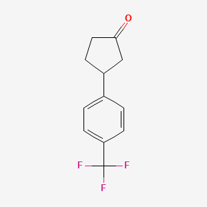 molecular formula C12H11F3O B1427189 3-(4-(Trifluorométhyl)phényl)cyclopentanone CAS No. 1310326-12-5