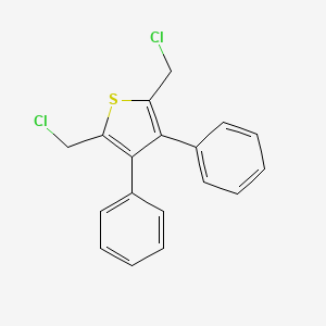 molecular formula C18H14Cl2S B14271895 2,5-Bis(chloromethyl)-3,4-diphenylthiophene CAS No. 181218-41-7