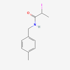 2-Iodo-N-[(4-methylphenyl)methyl]propanamide