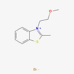 molecular formula C11H14BrNOS B14271915 3-(2-Methoxyethyl)-2-methyl-1,3-benzothiazol-3-ium bromide CAS No. 138149-43-6