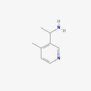 molecular formula C8H12N2 B1427192 1-(4-甲基吡啶-3-基)乙-1-胺 CAS No. 1060805-01-7