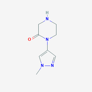 molecular formula C8H12N4O B1427193 1-(1-甲基-1H-吡唑-4-基)哌嗪-2-酮 CAS No. 1309081-44-4