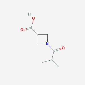 molecular formula C8H13NO3 B1427197 1-(2-Methylpropanoyl)azetidine-3-carboxylic acid CAS No. 1229627-19-3