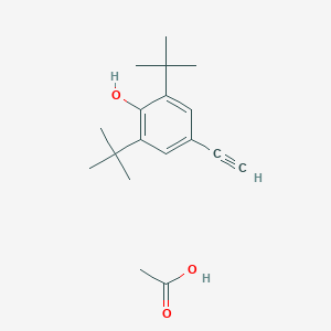 molecular formula C18H26O3 B14271981 Acetic acid;2,6-ditert-butyl-4-ethynylphenol CAS No. 126739-17-1