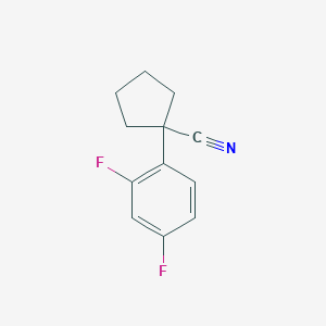 molecular formula C12H11F2N B1427201 1-(2,4-Difluorophenyl)cyclopentane-1-carbonitrile CAS No. 1260758-81-3
