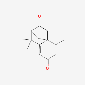 molecular formula C14H16O2 B14272024 1,1,5-Trimethyl-2H-2,4a-methanonaphthalene-3,7(1H,4H)-dione CAS No. 164733-28-2