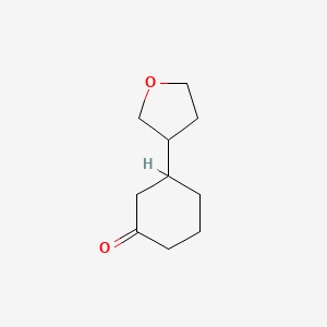 molecular formula C10H16O2 B1427204 3-(Oxolan-3-yl)cyclohexan-1-one CAS No. 545386-04-7