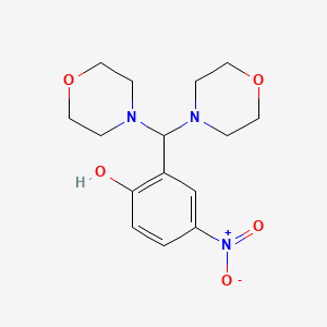 molecular formula C15H21N3O5 B14272042 Phenol, 2-(di-4-morpholinylmethyl)-4-nitro- CAS No. 165402-16-4