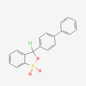 3-([1,1'-Biphenyl]-4-yl)-3-chloro-2,1lambda~6~-benzoxathiole-1,1(3H)-dione