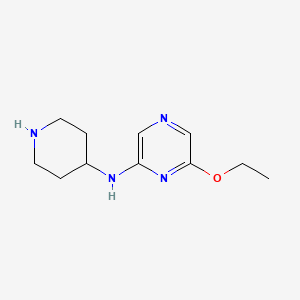 molecular formula C11H18N4O B1427206 6-ethoxy-N-(piperidin-4-yl)pyrazin-2-amine CAS No. 1342059-00-0
