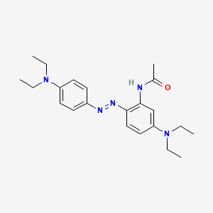 molecular formula C22H31N5O B14272086 N-[5-(Diethylamino)-2-{(E)-[4-(diethylamino)phenyl]diazenyl}phenyl]acetamide CAS No. 133921-33-2