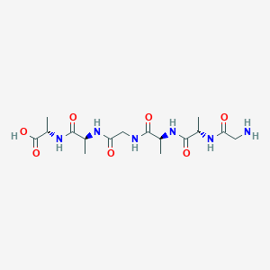 molecular formula C16H28N6O7 B14272093 Glycyl-L-alanyl-L-alanylglycyl-L-alanyl-L-alanine CAS No. 182064-65-9