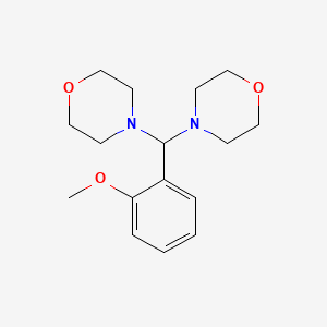 molecular formula C16H24N2O3 B14272097 4,4'-[(2-Methoxyphenyl)methylene]bis(morpholine) CAS No. 152401-82-6