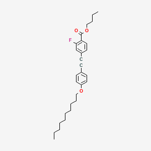 molecular formula C29H37FO3 B14272101 Butyl 4-{[4-(decyloxy)phenyl]ethynyl}-2-fluorobenzoate CAS No. 134321-21-4