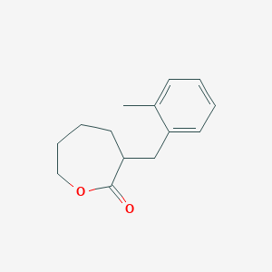 3-[(2-Methylphenyl)methyl]oxepan-2-one