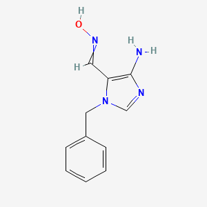 molecular formula C11H12N4O B14272155 N-[(4-Amino-1-benzyl-1H-imidazol-5-yl)methylidene]hydroxylamine CAS No. 161091-99-2