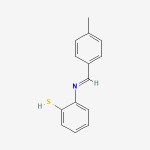 2-{(E)-[(4-Methylphenyl)methylidene]amino}benzene-1-thiol