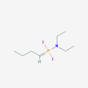 molecular formula C8H18F2NP B14272159 1-Butylidene-N,N-diethyl-1,1-difluoro-lambda~5~-phosphanamine CAS No. 137734-50-0