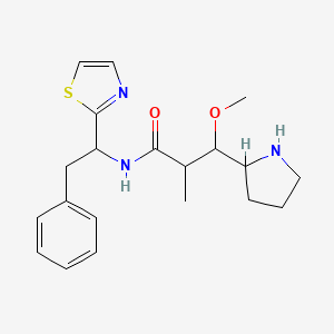 (alphaR,betaR,2S)-beta-Methoxy-alpha-methyl-N-[(1S)-2-phenyl-1-(2-thiazolyl)ethyl]-2-pyrrolidinepropanamide