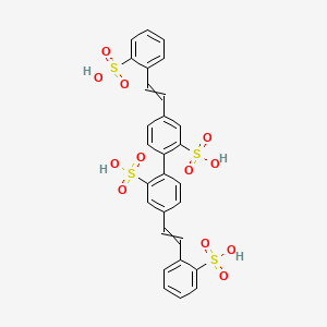 molecular formula C28H22O12S4 B14272216 4,4'-Bis[2-(2-sulfophenyl)ethenyl][1,1'-biphenyl]-2,2'-disulfonic acid CAS No. 139995-18-9