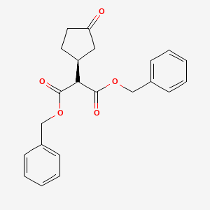 molecular formula C22H22O5 B14272217 Propanedioic acid, [(1S)-3-oxocyclopentyl]-, bis(phenylmethyl) ester CAS No. 154194-47-5