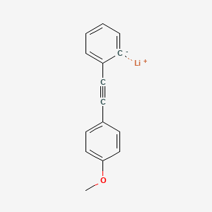 molecular formula C15H11LiO B14272238 lithium;1-methoxy-4-(2-phenylethynyl)benzene CAS No. 141240-72-4