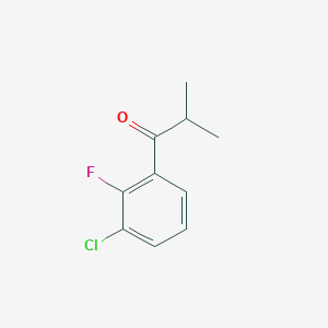 molecular formula C10H10ClFO B1427225 1-(3-氯-2-氟苯基)-2-甲基丙烷-1-酮 CAS No. 1341641-88-0
