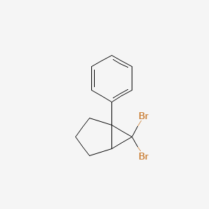 molecular formula C12H12Br2 B14272261 Bicyclo[3.1.0]hexane, 6,6-dibromo-1-phenyl- CAS No. 151265-24-6