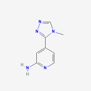 molecular formula C8H9N5 B1427229 4-(4-甲基-4H-1,2,4-三唑-3-基)吡啶-2-胺 CAS No. 1339170-14-7