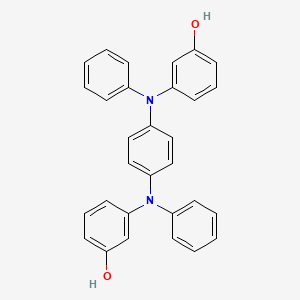 molecular formula C30H24N2O2 B14272299 3,3'-[1,4-Phenylenebis(phenylazanediyl)]diphenol CAS No. 140165-63-5