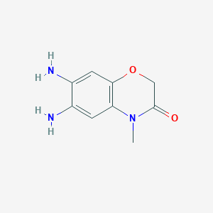 molecular formula C9H11N3O2 B14272307 6,7-Diamino-4-methyl-2H-1,4-benzoxazin-3(4H)-one CAS No. 138841-90-4