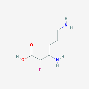 molecular formula C6H13FN2O2 B14272327 Hexanoic acid, 3,6-diamino-2-fluoro- CAS No. 141483-44-5