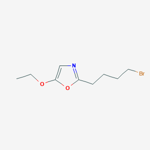 molecular formula C9H14BrNO2 B14272334 Oxazole, 2-(4-bromobutyl)-5-ethoxy- CAS No. 132353-41-4