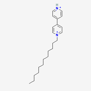 molecular formula C22H34N2+2 B14272346 1-Dodecyl-4,4'-bipyridin-1-ium CAS No. 151511-88-5