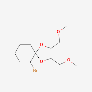 molecular formula C12H21BrO4 B14272352 6-Bromo-2,3-bis(methoxymethyl)-1,4-dioxaspiro[4.5]decane CAS No. 135359-81-8