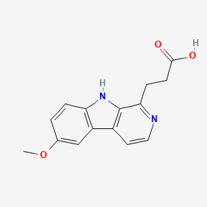 molecular formula C15H14N2O3 B14272375 3-(6-Methoxy-9H-beta-carbolin-1-yl)propanoic acid CAS No. 139742-35-1