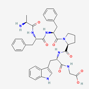 molecular formula C39H45N7O7 B14272386 L-Alanyl-L-phenylalanyl-L-phenylalanyl-L-prolyl-L-tryptophylglycine CAS No. 166821-42-7