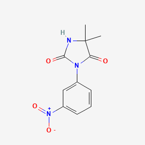 molecular formula C11H11N3O4 B1427240 5,5-二甲基-3-(3-硝基苯基)咪唑烷-2,4-二酮 CAS No. 1307459-55-7