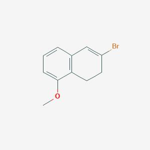 molecular formula C11H11BrO B14272428 3-Bromo-8-methoxy-1,2-dihydronaphthalene CAS No. 158440-98-3